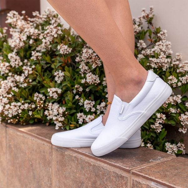 Womens Clipper Slip On Sneaker Lifestlye White